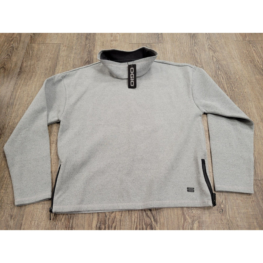 OGIO NWT Women's Transition Pullover Fleece Gray Mock Neck Sweatshirt Small